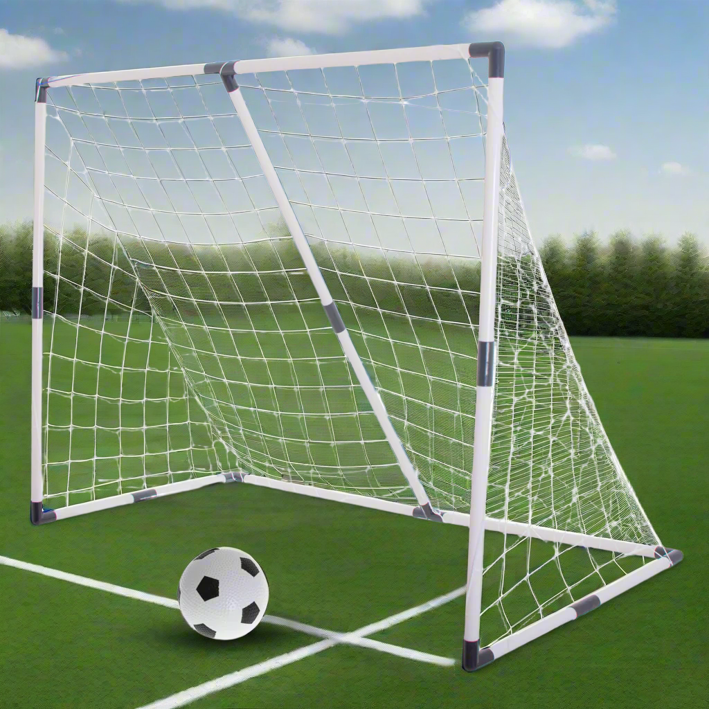 Poarta de fotbal 2 in 1, Zola, 185 X 120 X 70 cm, minge si pompa inclusa Poarta de fotbal 2 in 1, Zola, 185 X 120 X 70 cm, minge si pompa inclusa